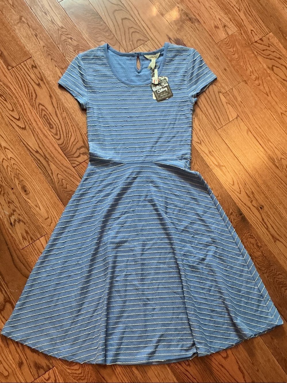 Matilda Jane Light Blue Striped Midi Dress